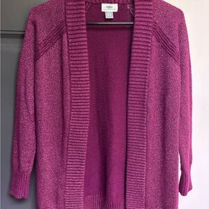 Girl's Burgundy Sweater Cardigan